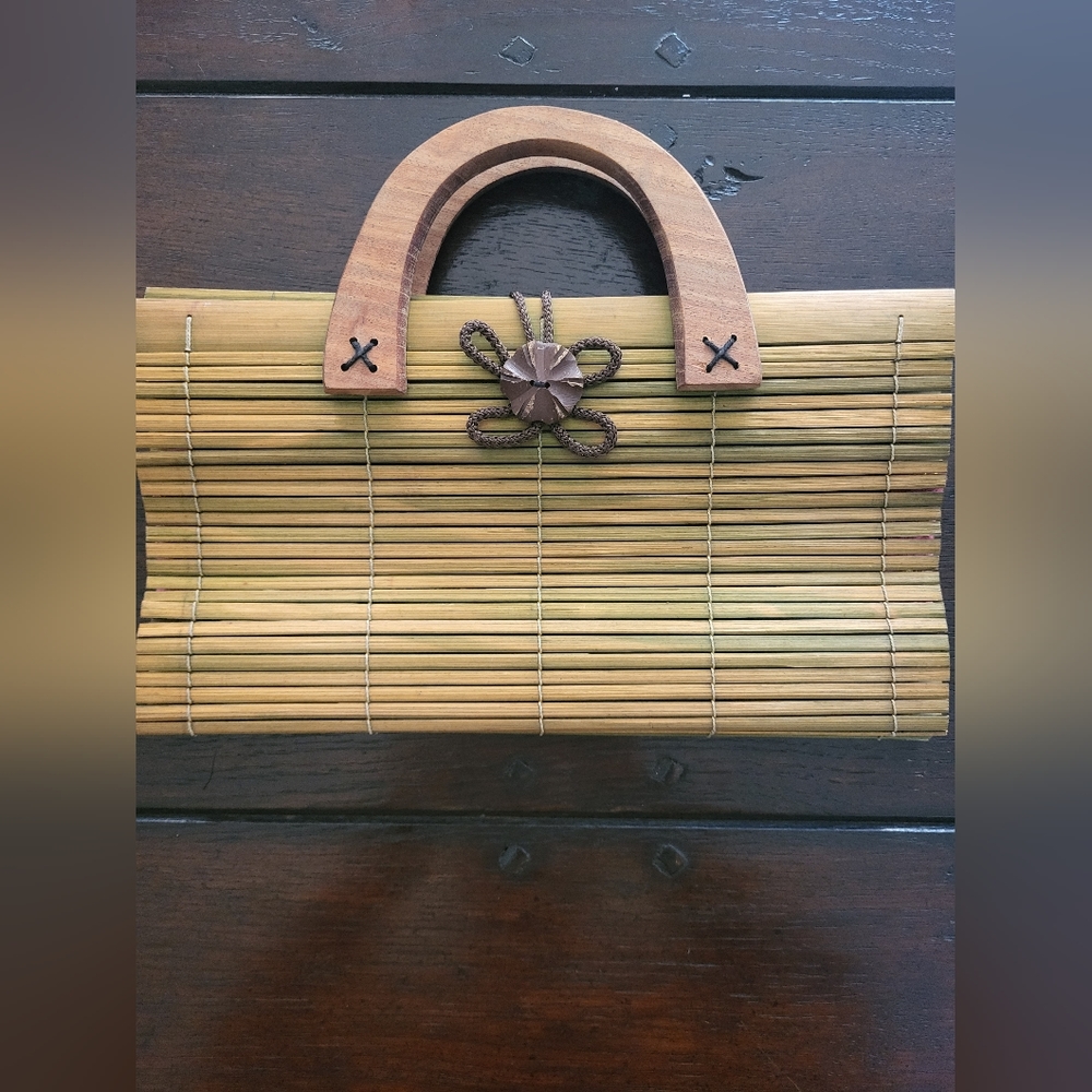 Handmade Bamboo Clutch Purse - Picture 2 of 5